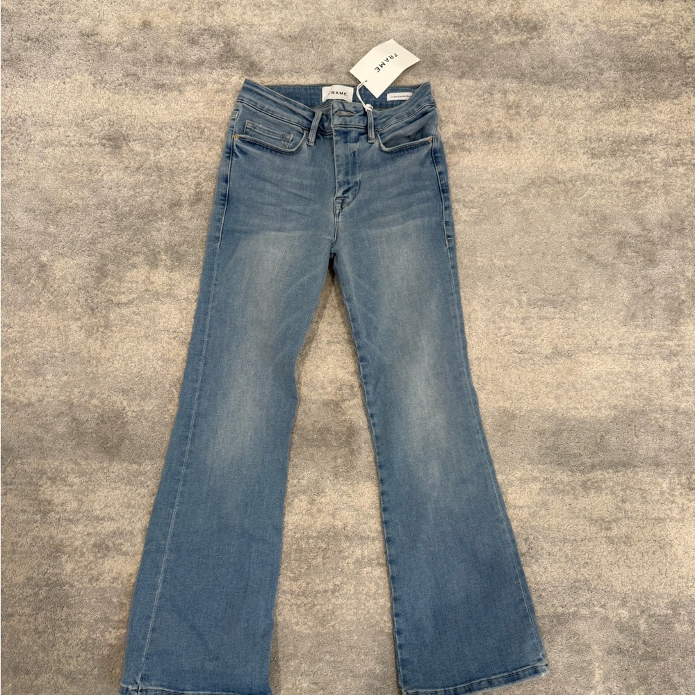 NWT Frame Denim Light Blue Flare Jeans Size 1